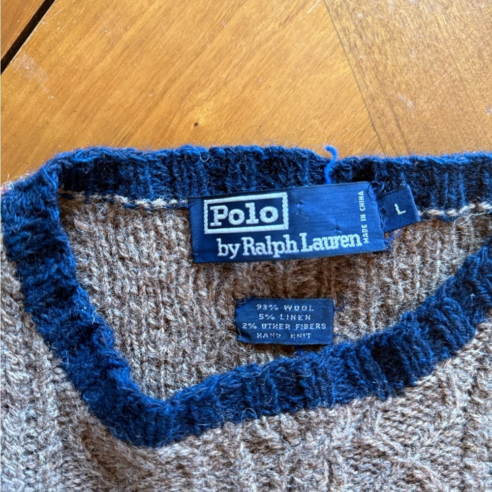 Vintage Ralph Lauren 90s Patchwork Ski Crewneck Sweater - Picture 13 of 13
